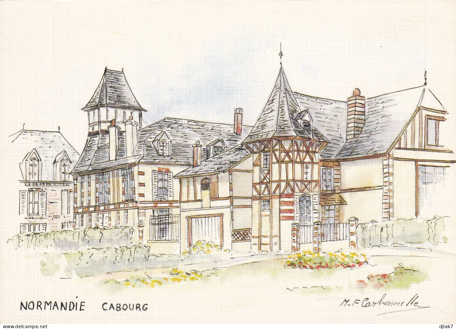 14 Normandie Cabourg Aquarelle Originale - Cabourg