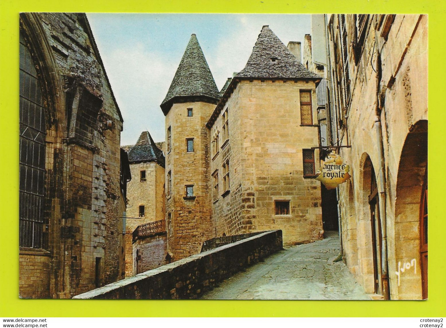 24 SARLAT N°1394 Hôtel CHASSAING Avec Sa Tour Du XVème Et La Rue MAGNANAT VOIR DOS - Sarlat La Caneda