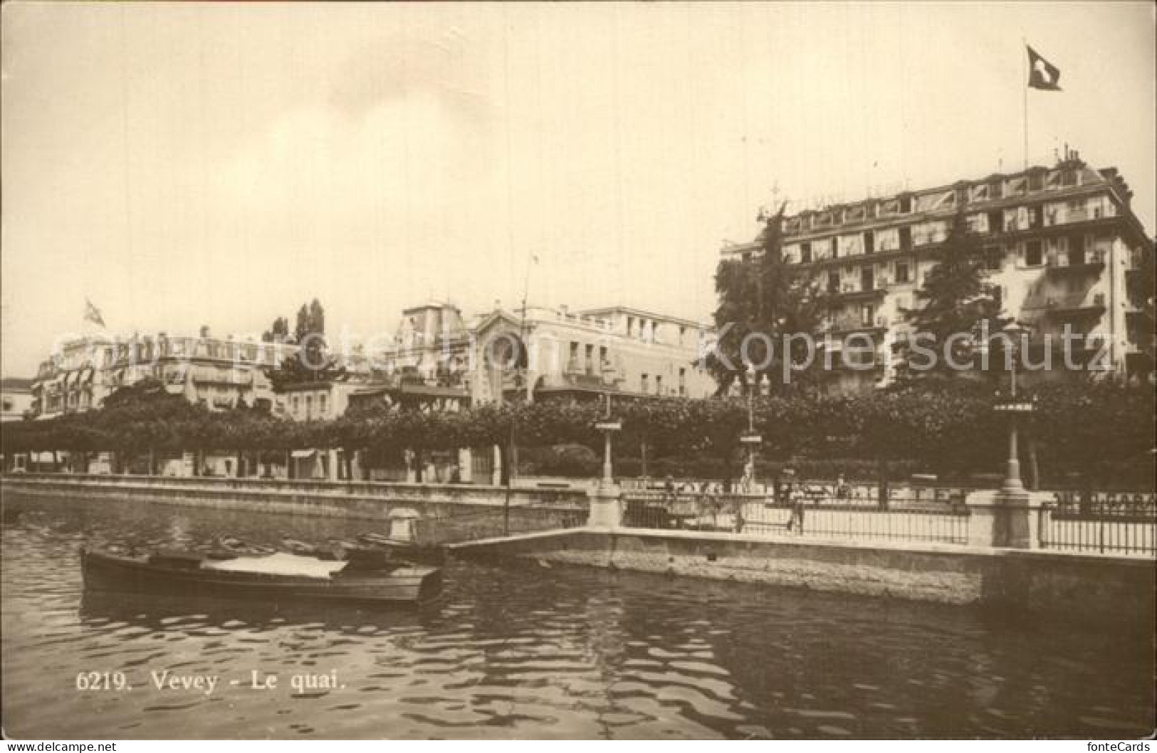 12319506 Vevey VD Le Quai Lac Leman Vevey - Andere & Zonder Classificatie