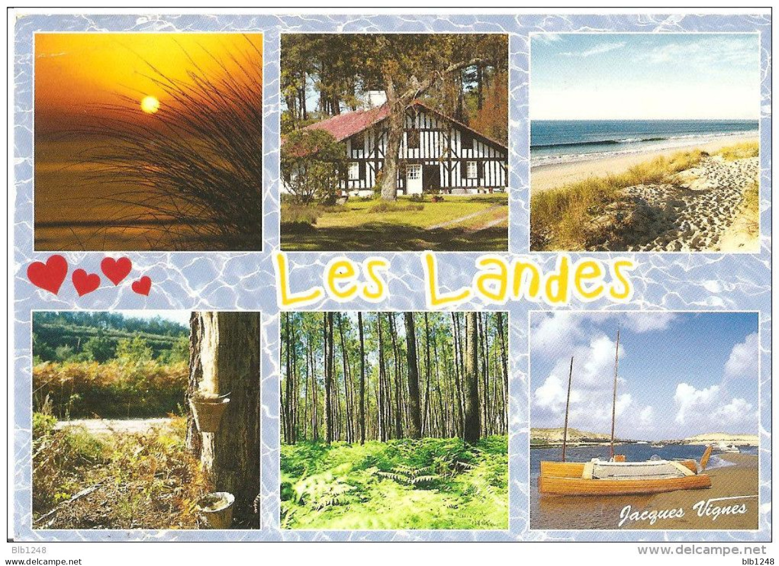 40 Landes Les Landes .4  CPM 2 CPMmultivues- Coucher De Soleil- Courant D'Huchet - Sonstige & Ohne Zuordnung