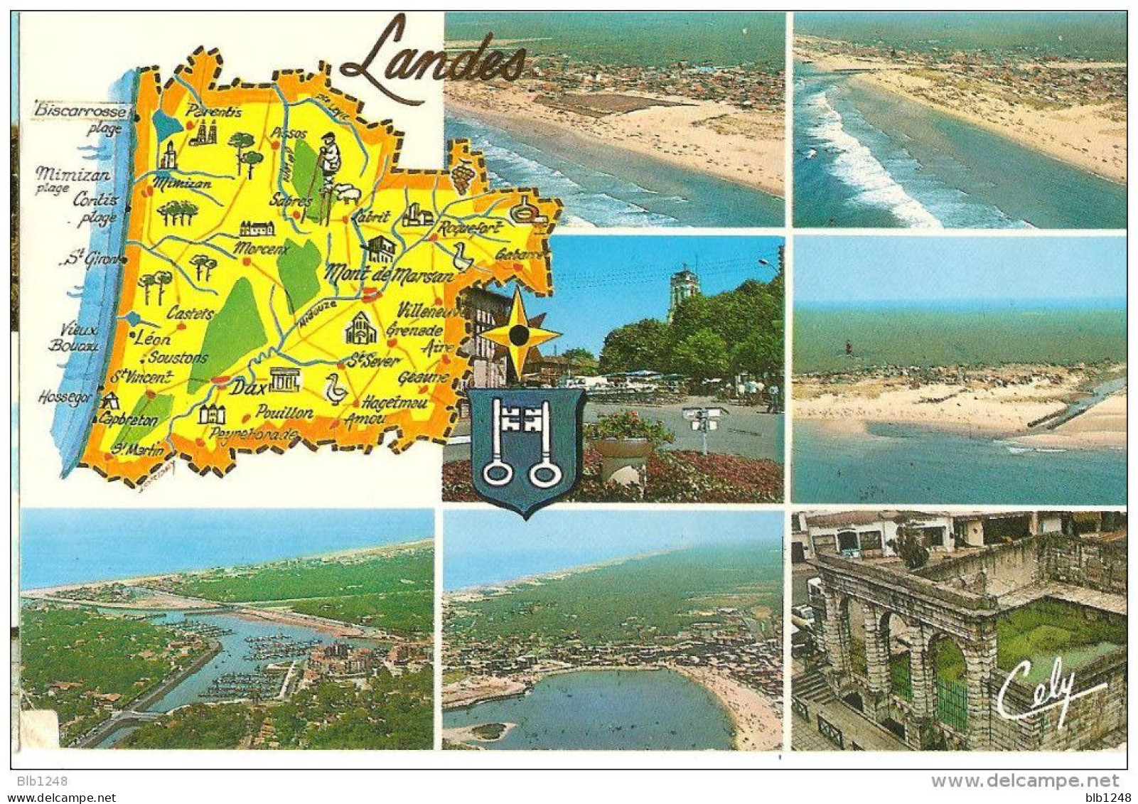 40 Landes Les Landes .4  CPM 2 CPMmultivues- Coucher De Soleil- Courant D'Huchet - Otros & Sin Clasificación