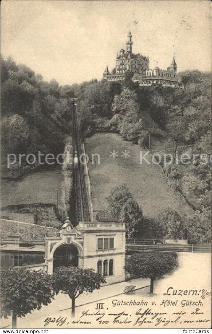 12318016 Luzern LU Guetschbahn Vom Hotel Guetsch Luzern - Andere & Zonder Classificatie