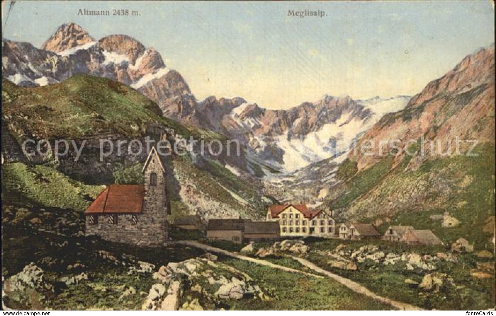 12316176 Meglisalp Ortsansicht Mit Kirche Appenzeller Alpen Altmann Saentis - Altri & Non Classificati