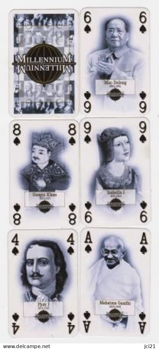 5 Cartes à Jouer MilleniuM " Grands Dirigeants " (2537)_Di401 - Autres & Non Classés