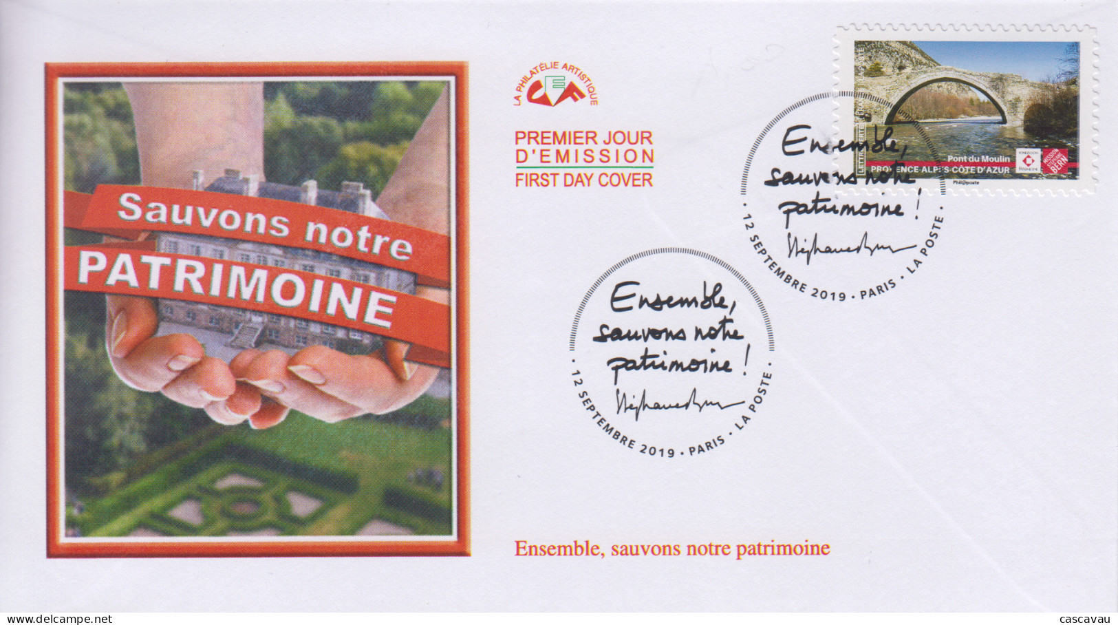 Enveloppe  FDC  1er  Jour    FRANCE    Ensemble  Sauvons  Notre  Patrimoine    2019 - 2010-2019