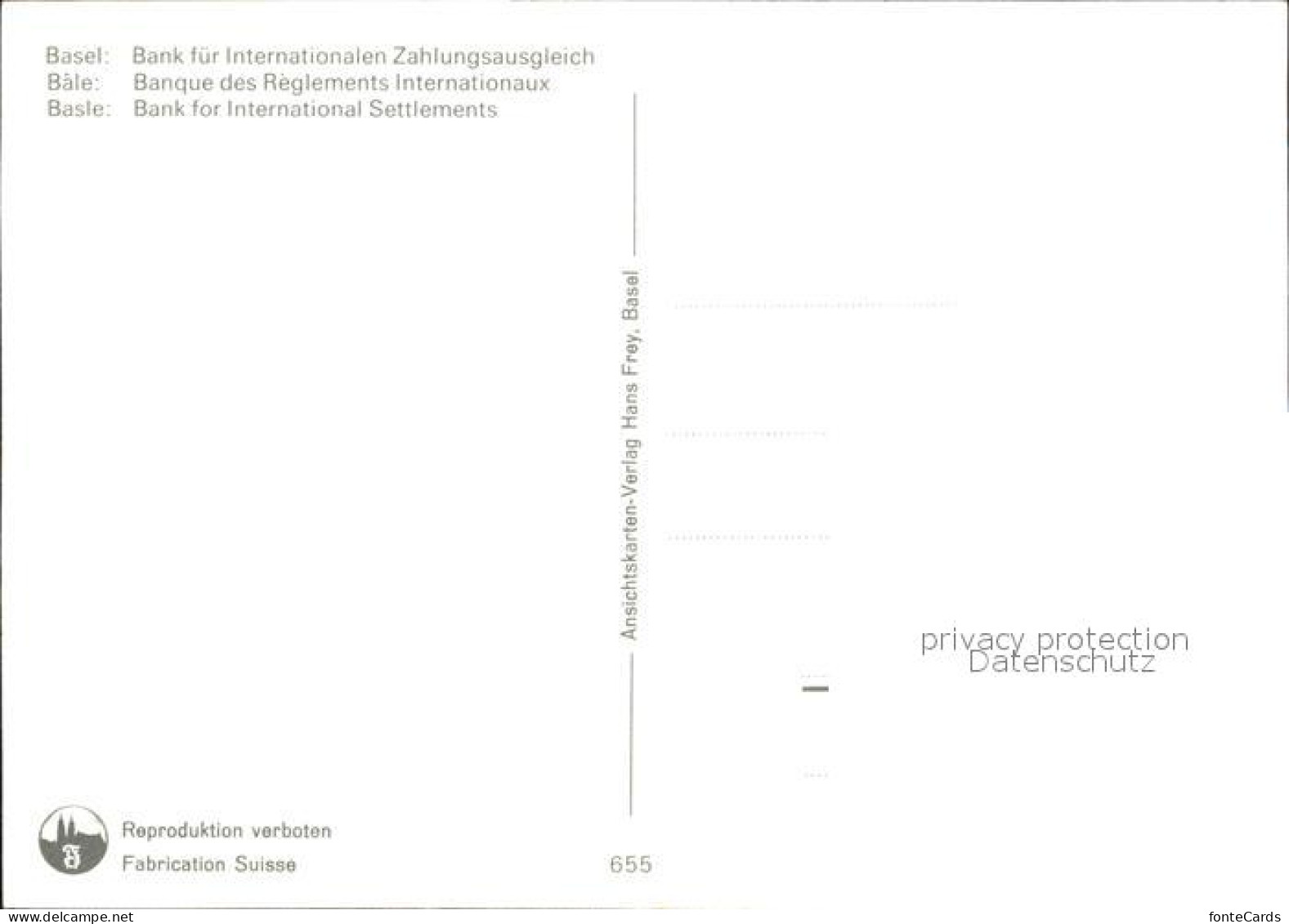 12306476 Basel BS Bank Fuer Internat Zahlungsausgleich Basel BS - Other & Unclassified