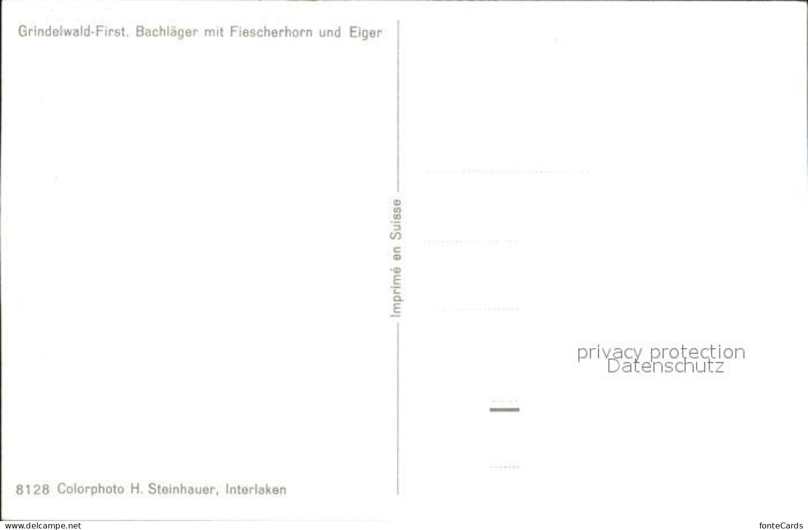 12303616 Grindelwald Bachlaeger Fiescherhorn Eiger Grindelwald - Sonstige & Ohne Zuordnung