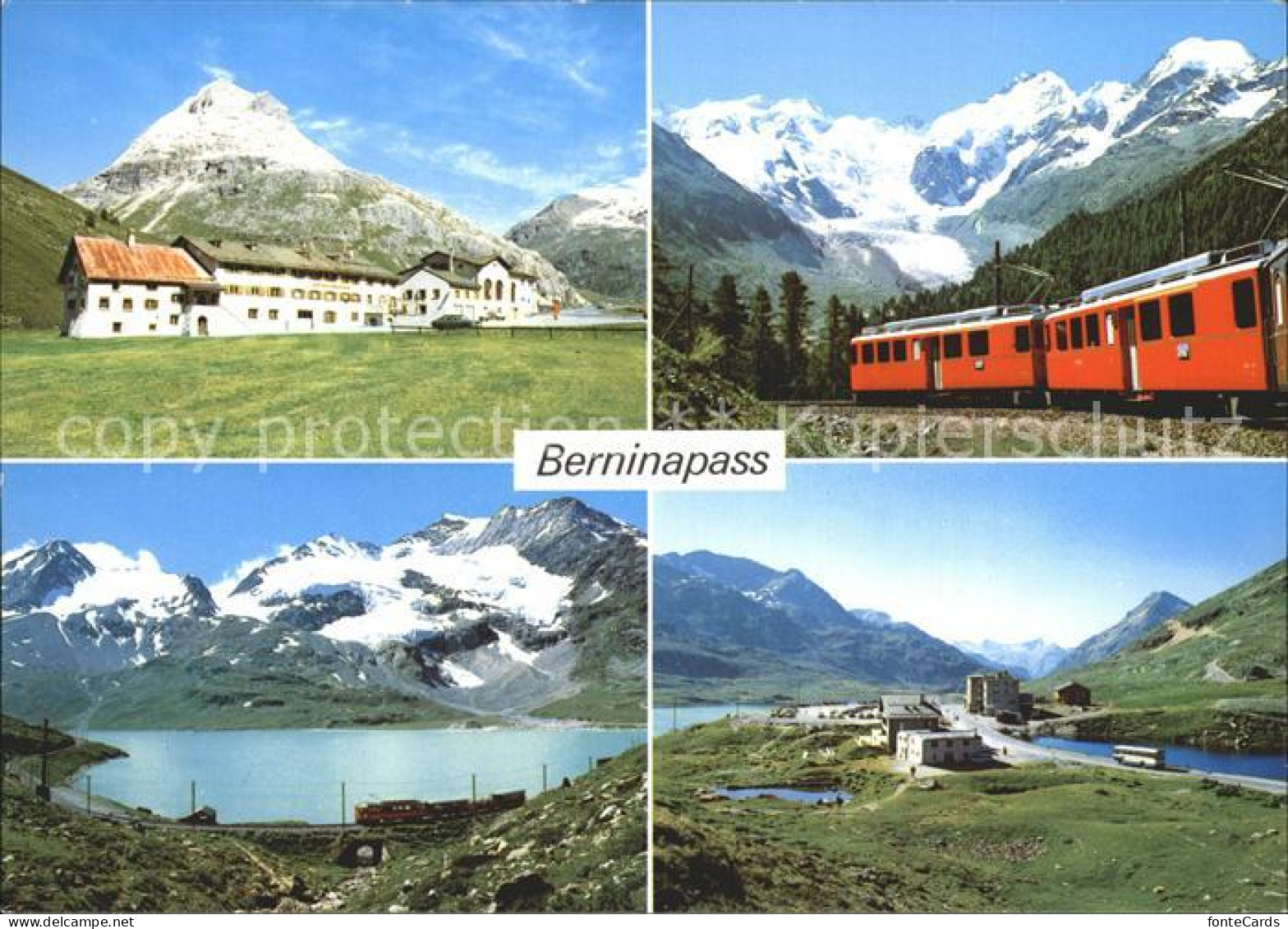 12290976 Berninapass Panorama Bergbahn Bergsee Berninapass - Sonstige & Ohne Zuordnung