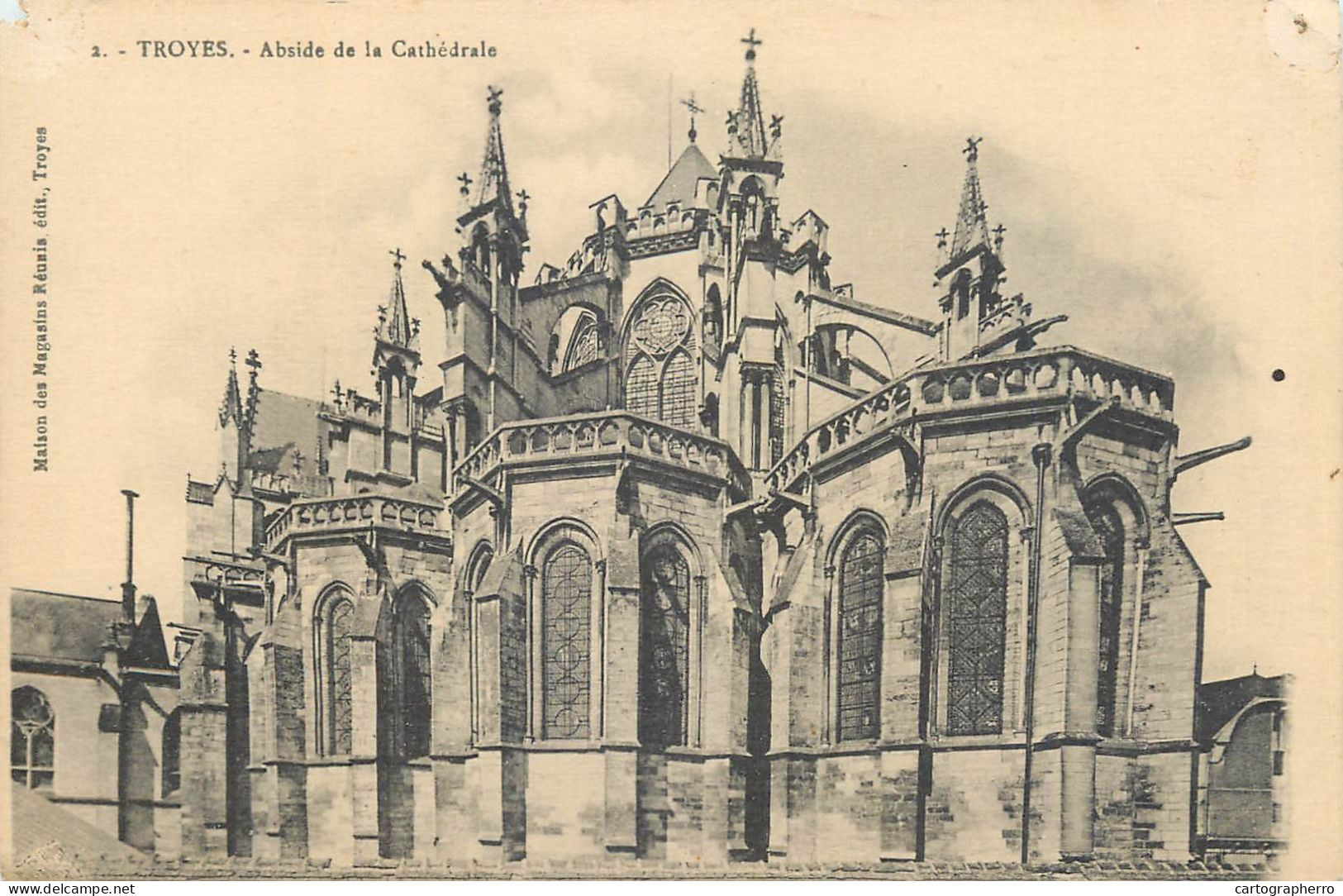 CPA France Troyes Abside De La Cathedrale - Troyes