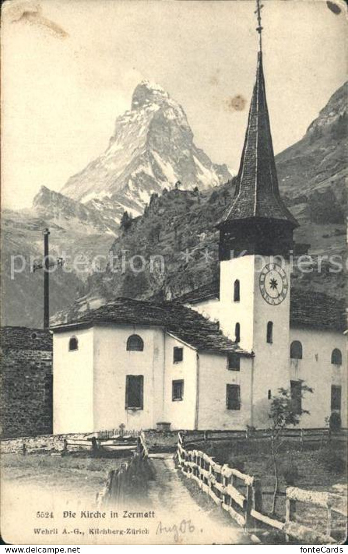 12278756 Zermatt VS Kirche Matterhorn  - Andere & Zonder Classificatie