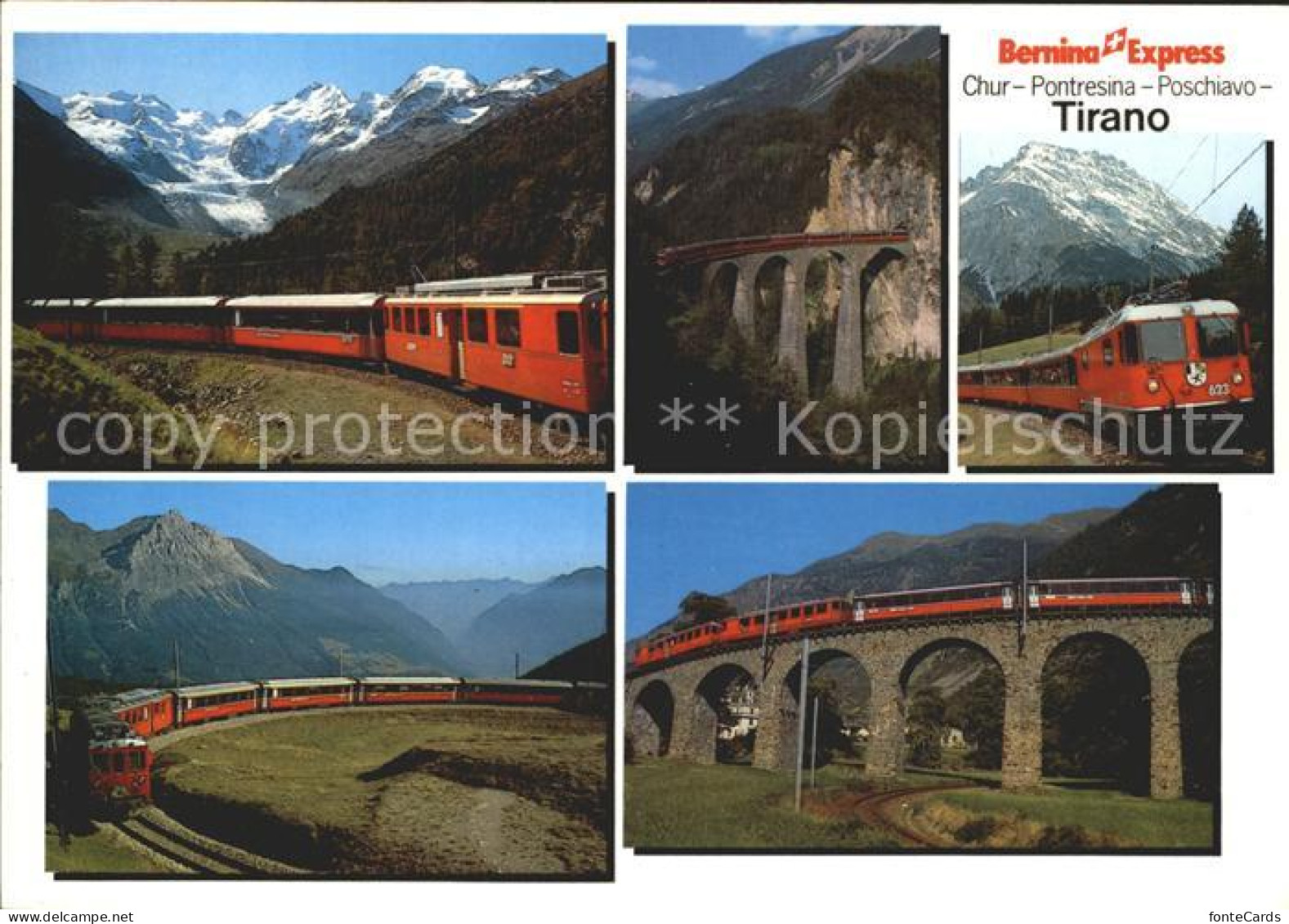 12274146 Rhaetische Bahn Bernina-Express Morteratsch Piz Bernina Landwasser-Viad - Altri & Non Classificati