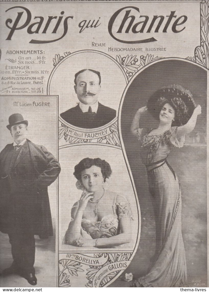 Revue PARIS QUI CHANTE N°228 Du 2 Juin L 1907  Couverture Composite    (CAT4088 / 228) - Música