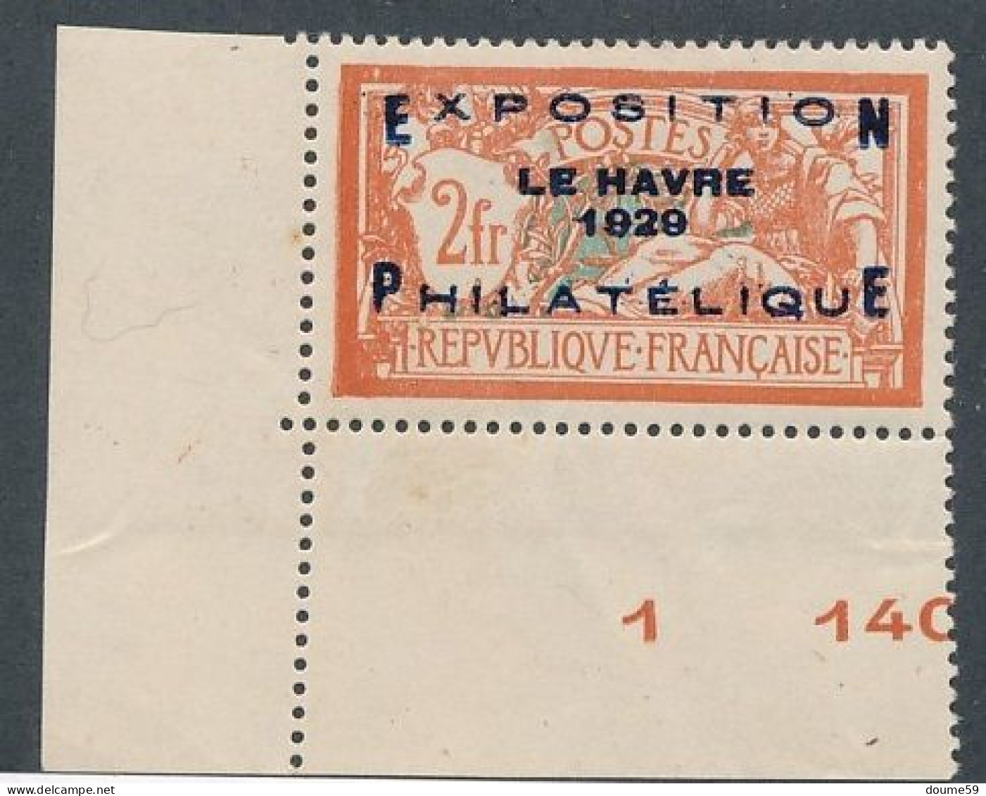 DX-8: FRANCE: N°257A* Bdf Bien Centré - Unused Stamps
