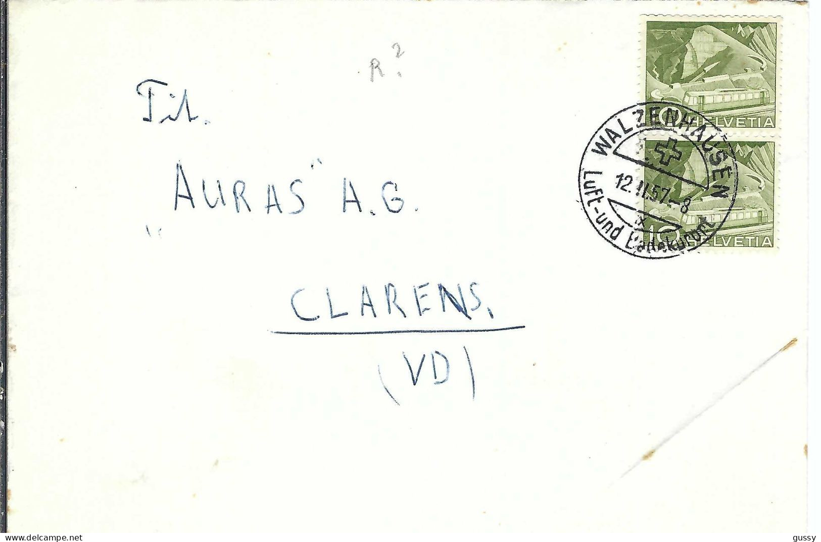 SUISSE Ca. 1957: LSC De Walzenhausen Pour Clarens - Briefe U. Dokumente