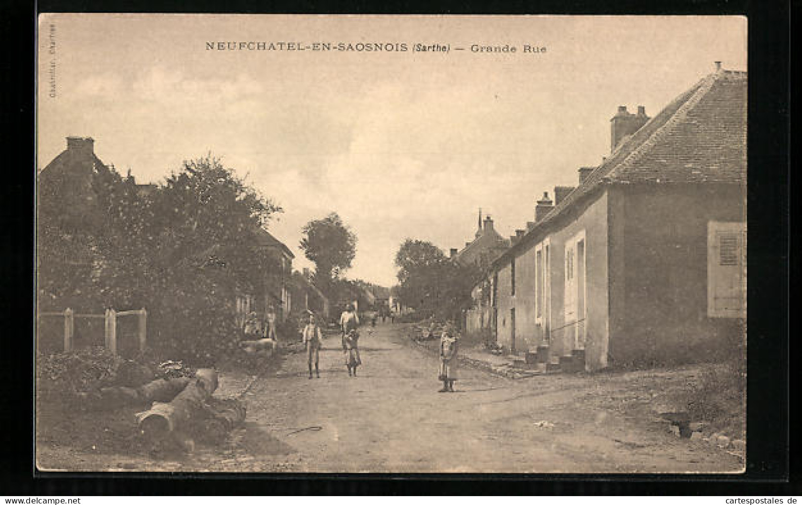 CPA Neufchâtel-en-Saosnois, Grande Rue  - Other & Unclassified