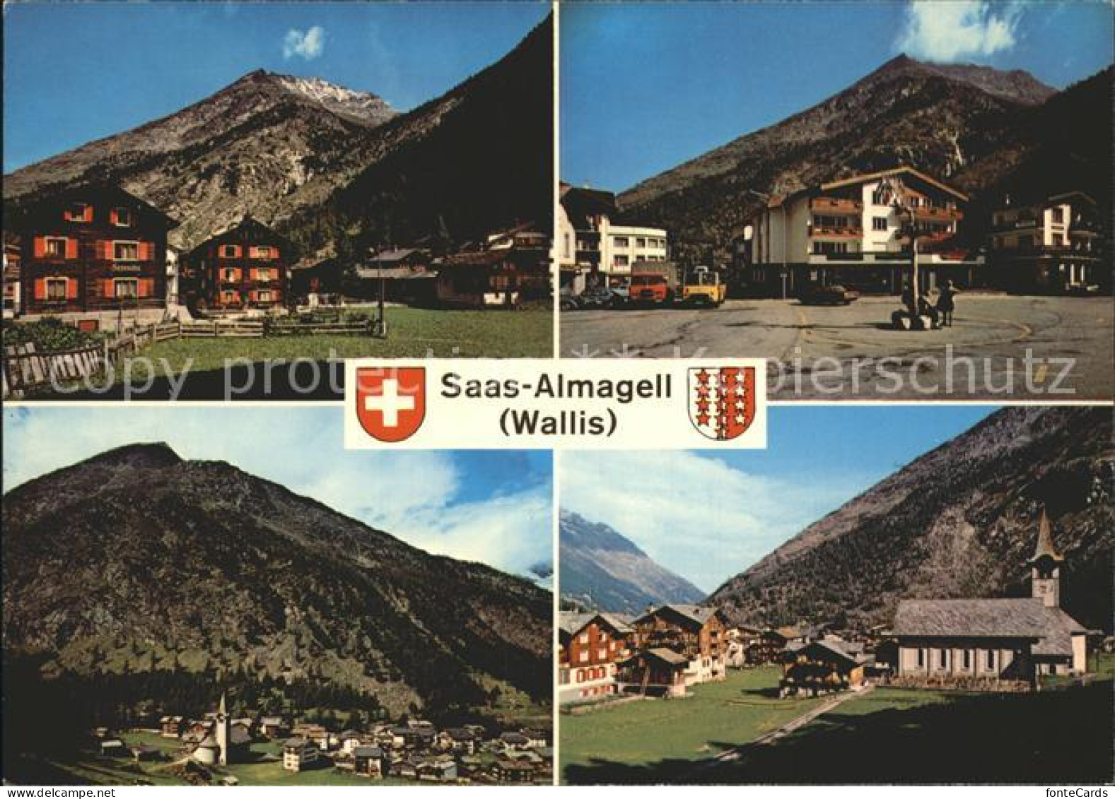12261726 Saas Almagell Teilansichten Alpen Saas Almagell - Andere & Zonder Classificatie
