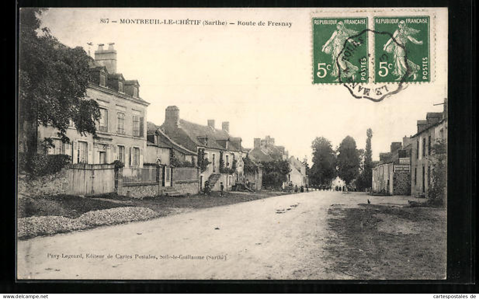 CPA Montreuil-le-Chétif, Route De Fresnay  - Otros & Sin Clasificación