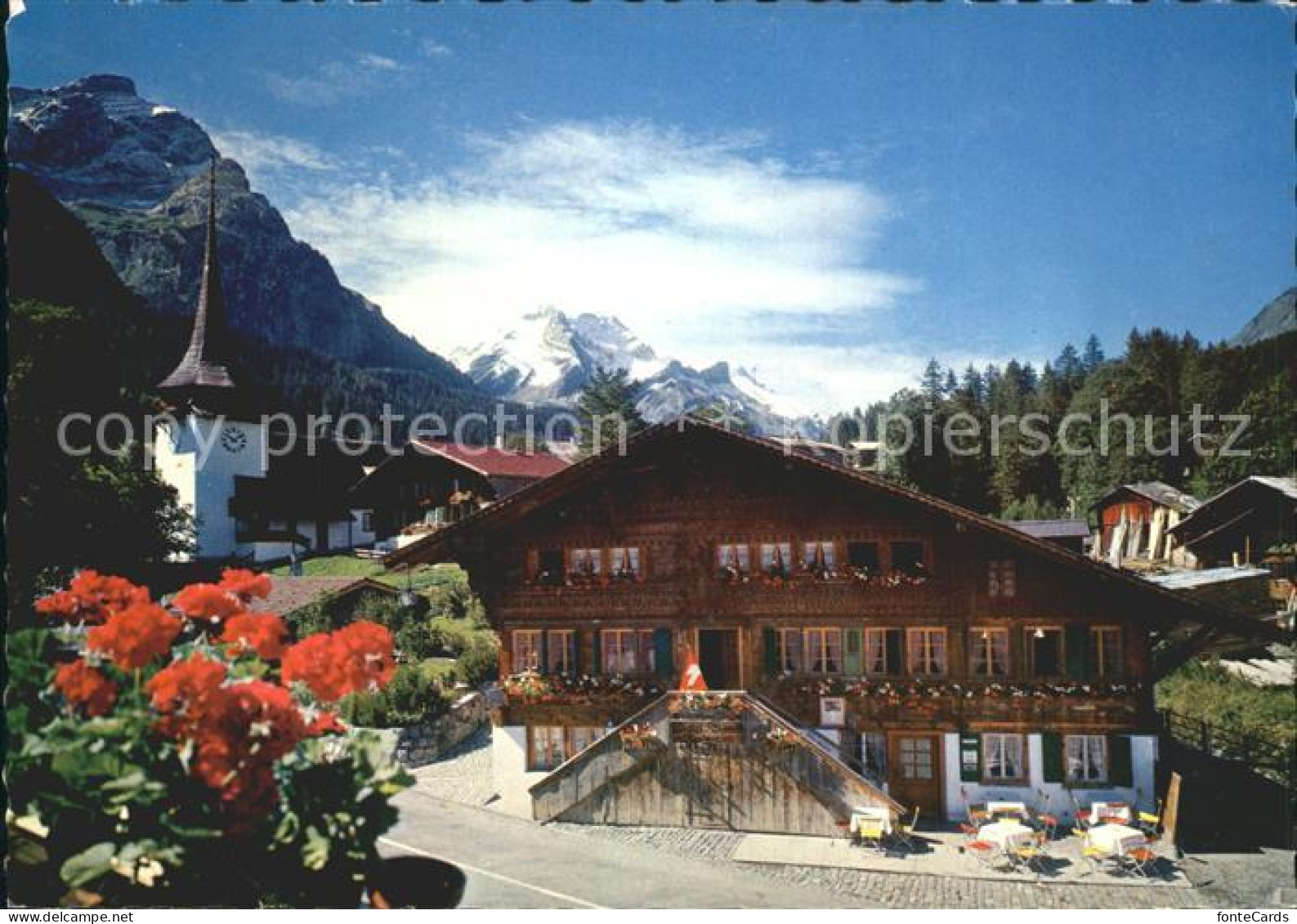 12253946 Gsteig Dorfpartie Mit Oldenhorn Diablerets Col Du Pillon Gsteig - Sonstige & Ohne Zuordnung