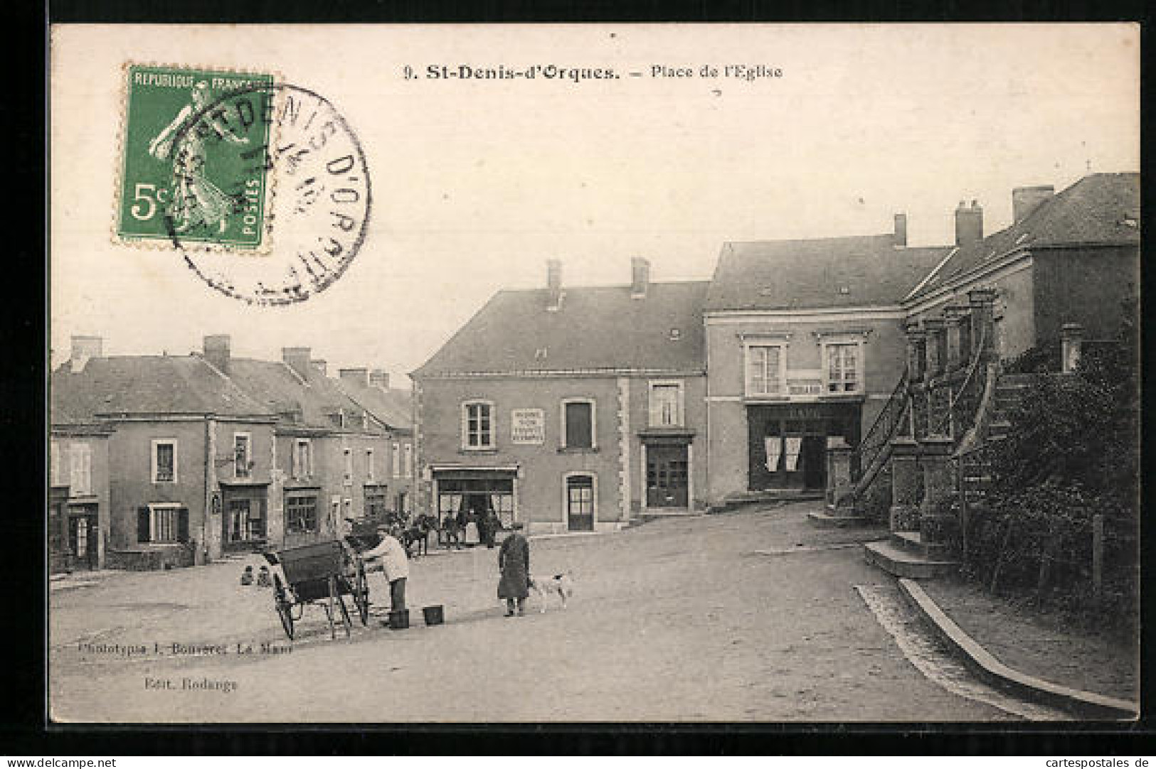 CPA St-Denis-d`Orques, Place De L`Eglise  - Otros & Sin Clasificación