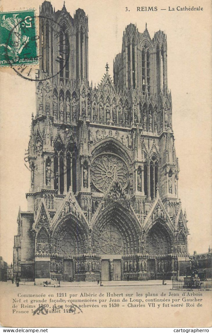 CPA France Reims Cathedrale - Reims