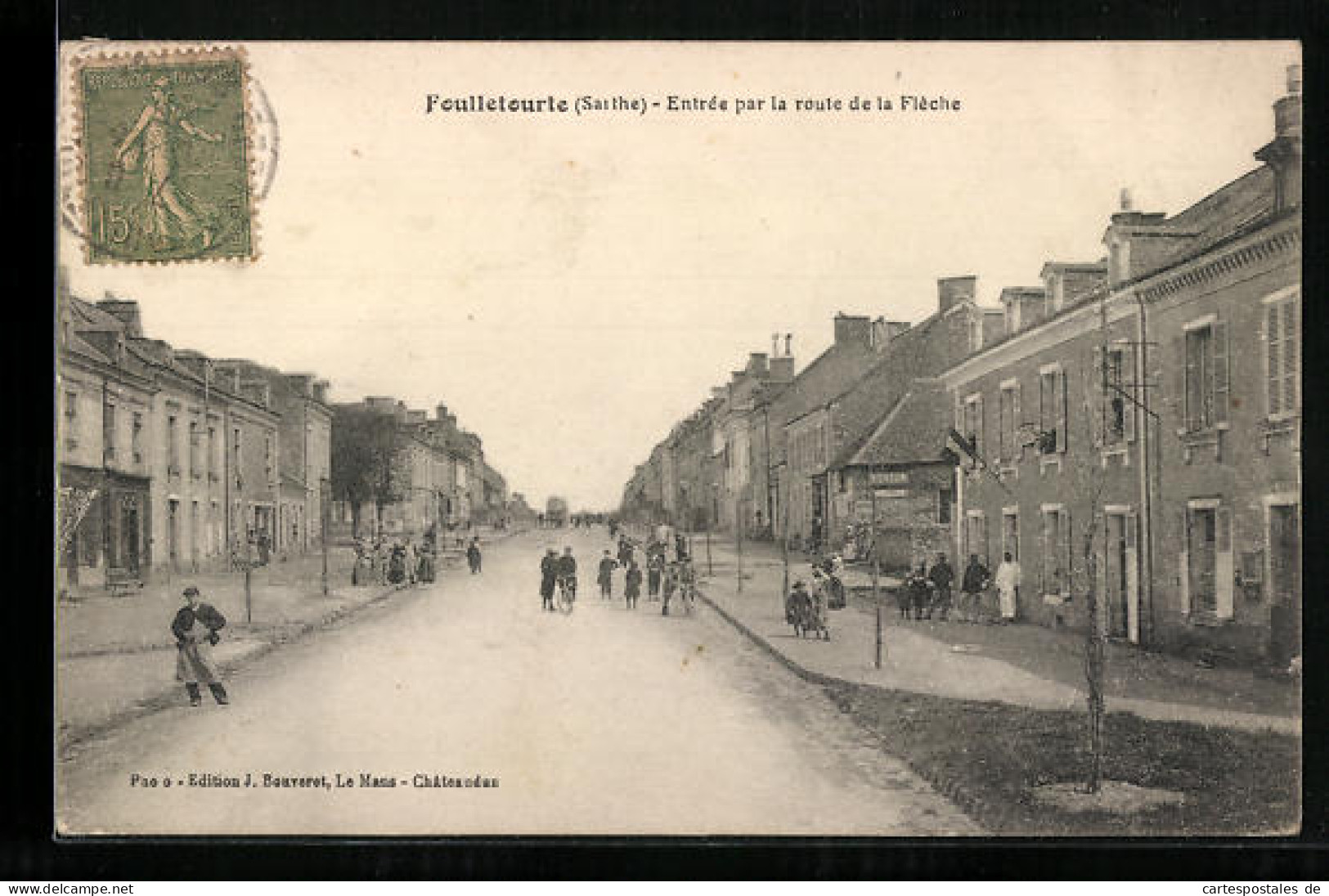 CPA Foulletourte, Entree Par La Route De La Fleche  - La Fleche