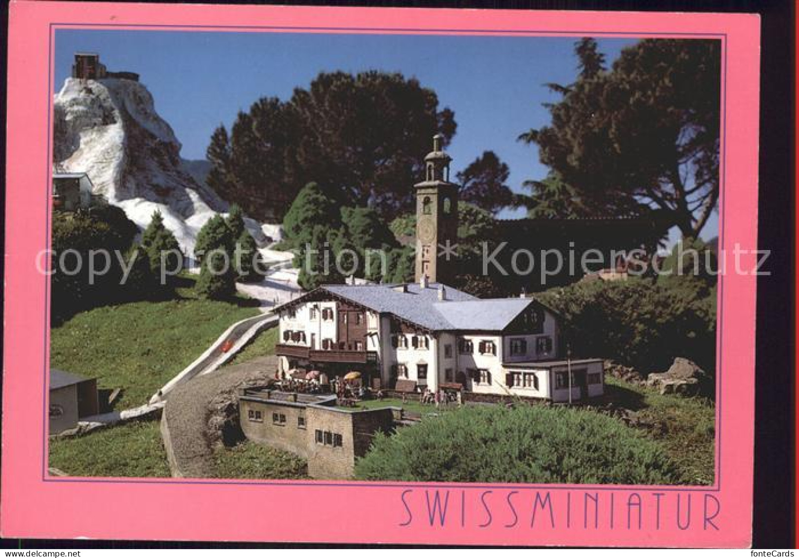 12249276 Melide Swiss Miniatur Torre Pendente E Chesa Veglia A St Moritz Melide - Otros & Sin Clasificación