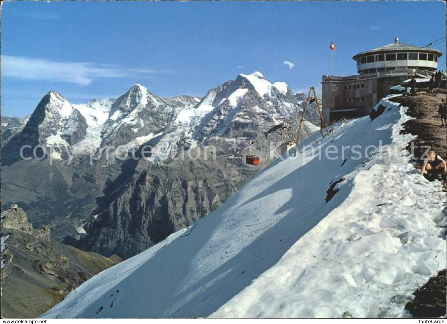 12243046 Muerren BE Schilthornbahn Gipfelstation Drehrestaurant Eiger Moench Jun - Otros & Sin Clasificación