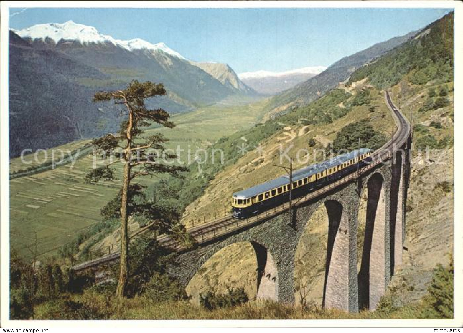 12234976 Loetschbergbahn Blauer Pfeil Suedrampe Wallis  Loetschbergbahn - Sonstige & Ohne Zuordnung