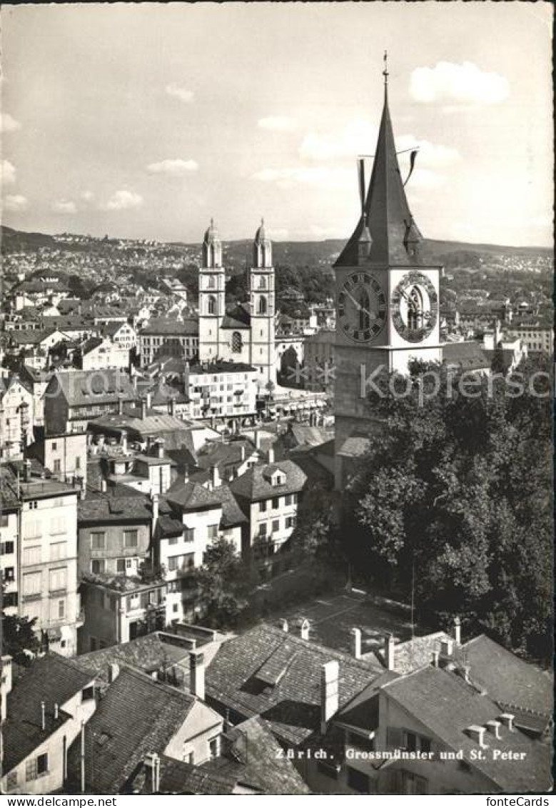 12232566 Zuerich Grossmuenster Und St Peter Kirche Zuerich - Sonstige & Ohne Zuordnung