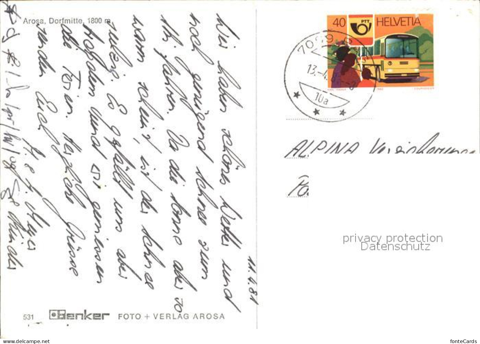 12231006 Arosa GR Dorfmitte  Arosa - Other & Unclassified