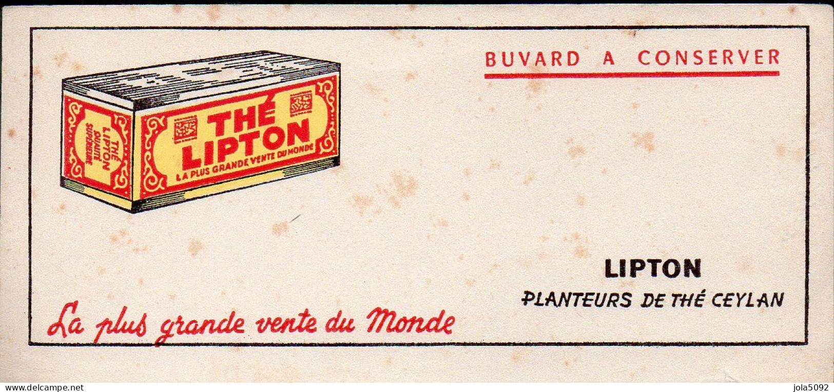 BUVARD - Thé LIPTON - Food