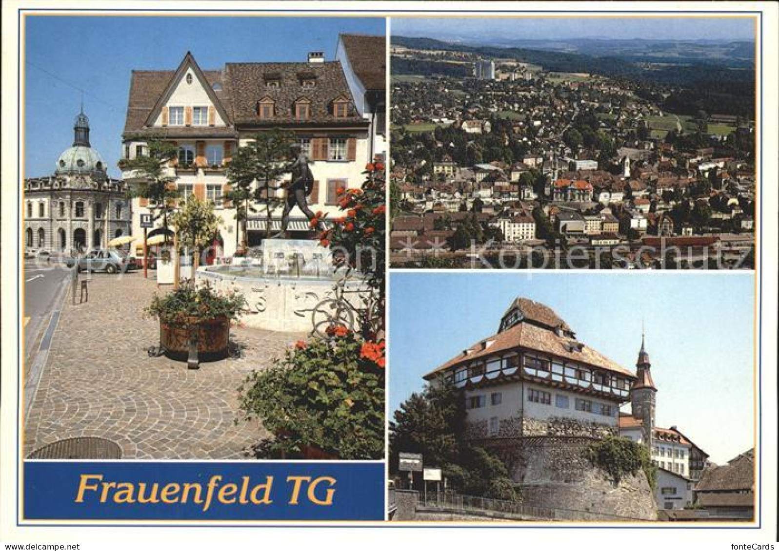 12223346 Frauenfeld Schloss Brunnen Fliegeraufnahme Frauenfeld - Altri & Non Classificati
