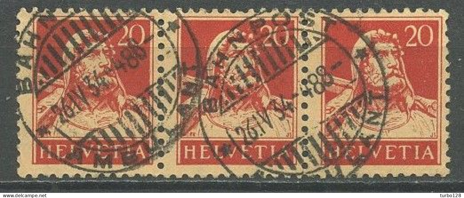 SUISSE 1927 N° 202 X 3 Oblitérés Used TTB Effigie De Guillaume Tell - Used Stamps