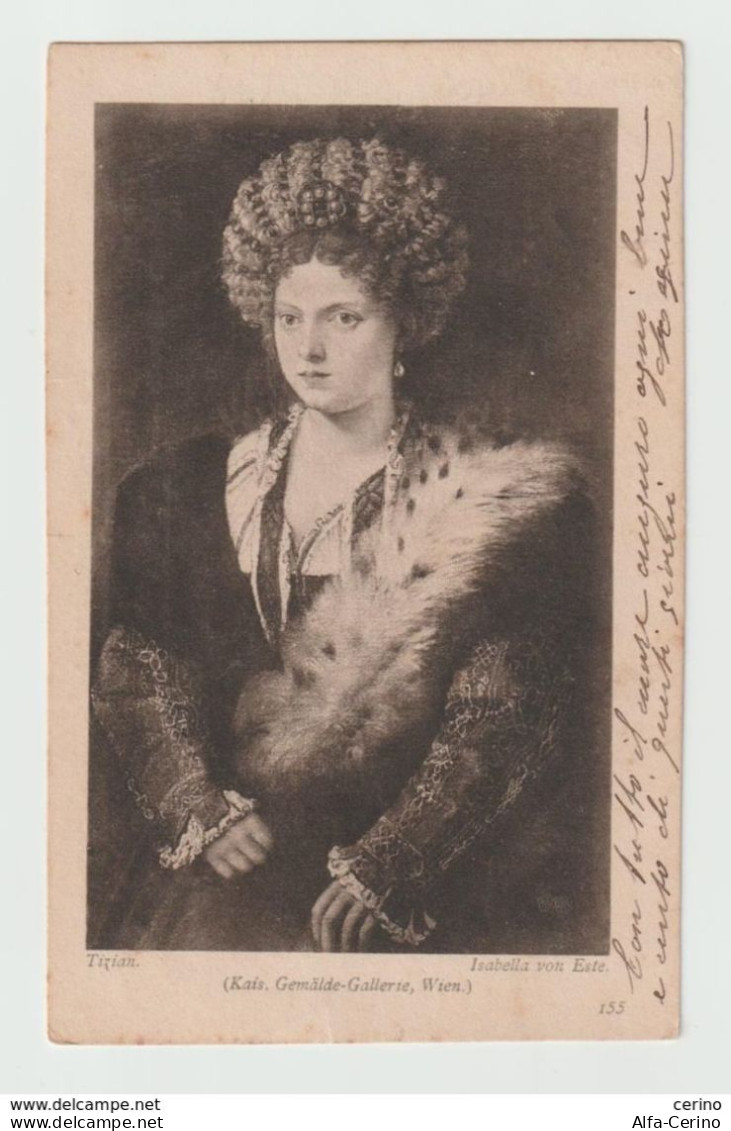 WIEN:  KAIS. GEMALDE-GALLERIE  -  ISABELLA  VON  ESTE (TIZIANO)  -  PHOTO  -  NACH  ITALIEN  -  KLEINFORMAT - Musei