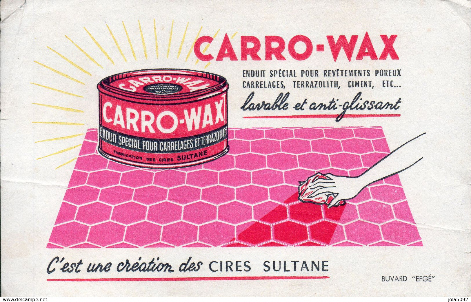 BUVARD - CARROX-WAX - Création Des Cires SULTANE - Waschen & Putzen