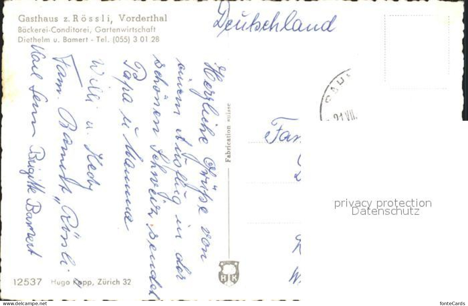 12189976 Vorderthal Gasthaus Zum Roessli Vorderthal - Autres & Non Classés