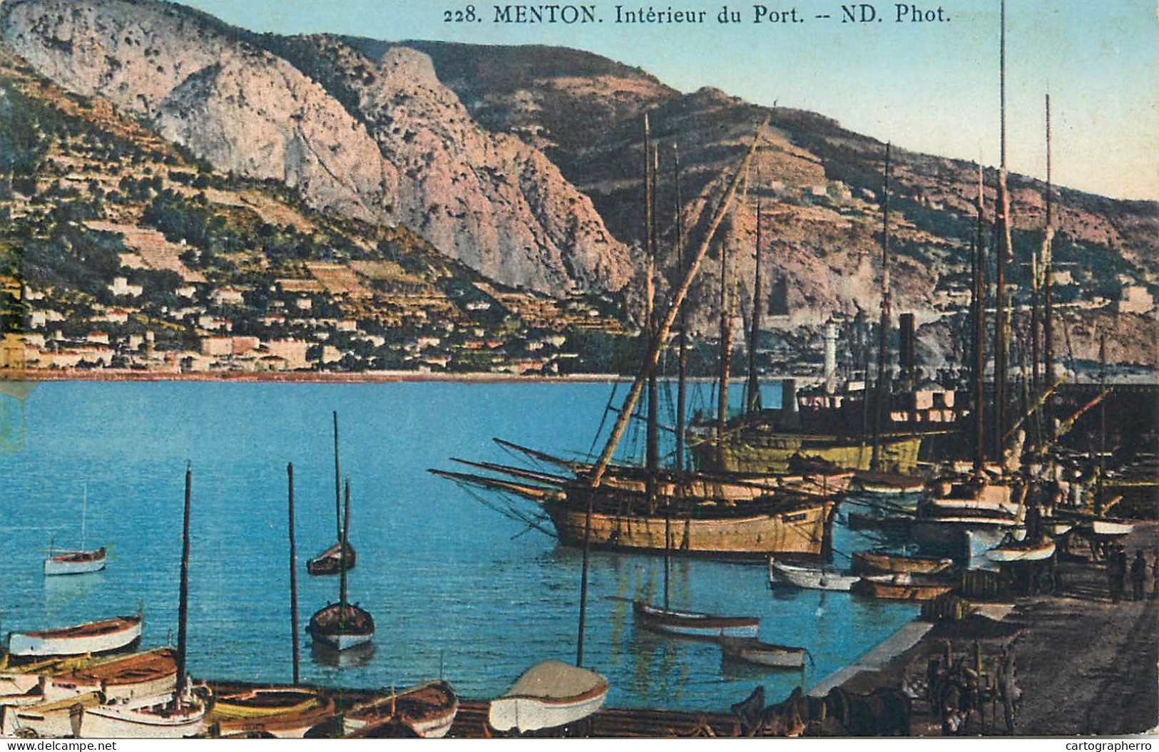 CPA France Menton Sailing Vessel Harbour - Altri & Non Classificati