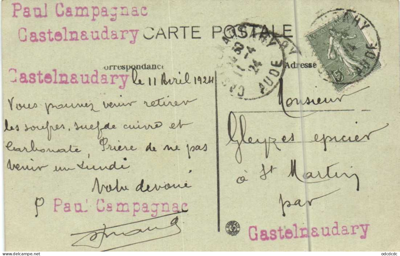 CASTELNAUDARY (Aude) Hopital Civil Et Militaire RV - Castelnaudary