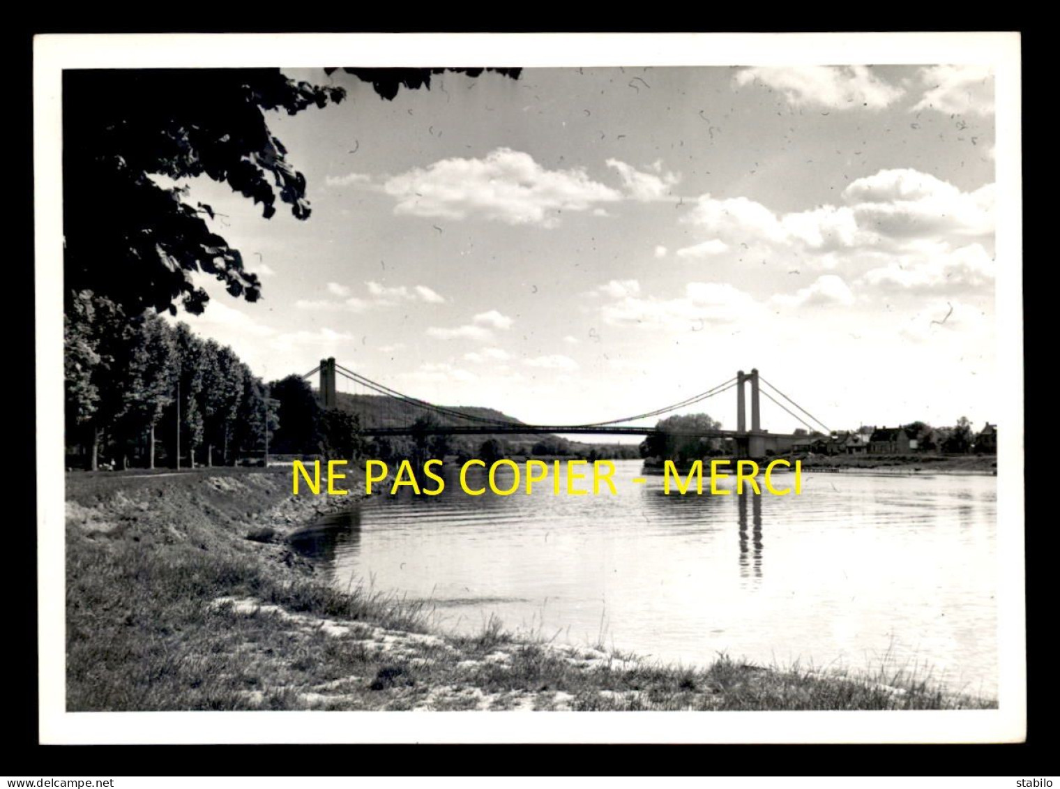 27 - LES ANDELYS - LE PONT SUSPENDU - TIRAGE PHOTO ORIGINAL, BON A TIRER DE LA CP SEMI-MODERNE FORMAT 10x15 - Les Andelys