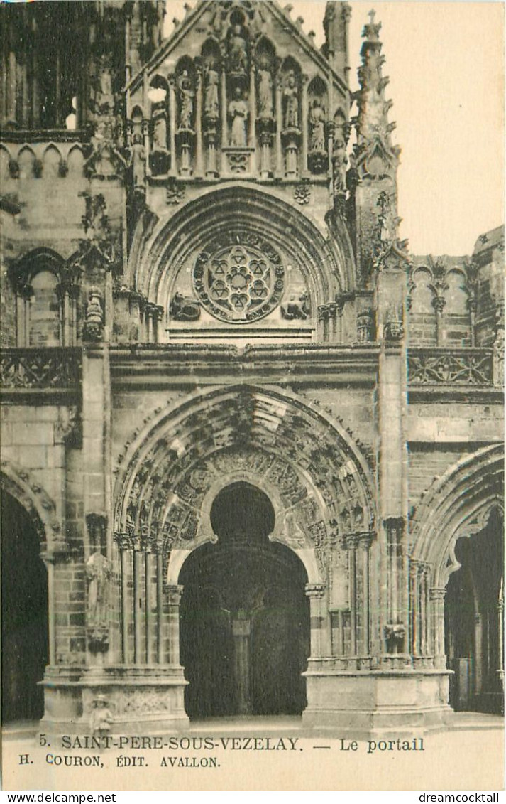 Top Promotion 2 Cpa 89 SAINT-PERE-SOUS-VEZELAY. Portail De L'Eglise - Vezelay