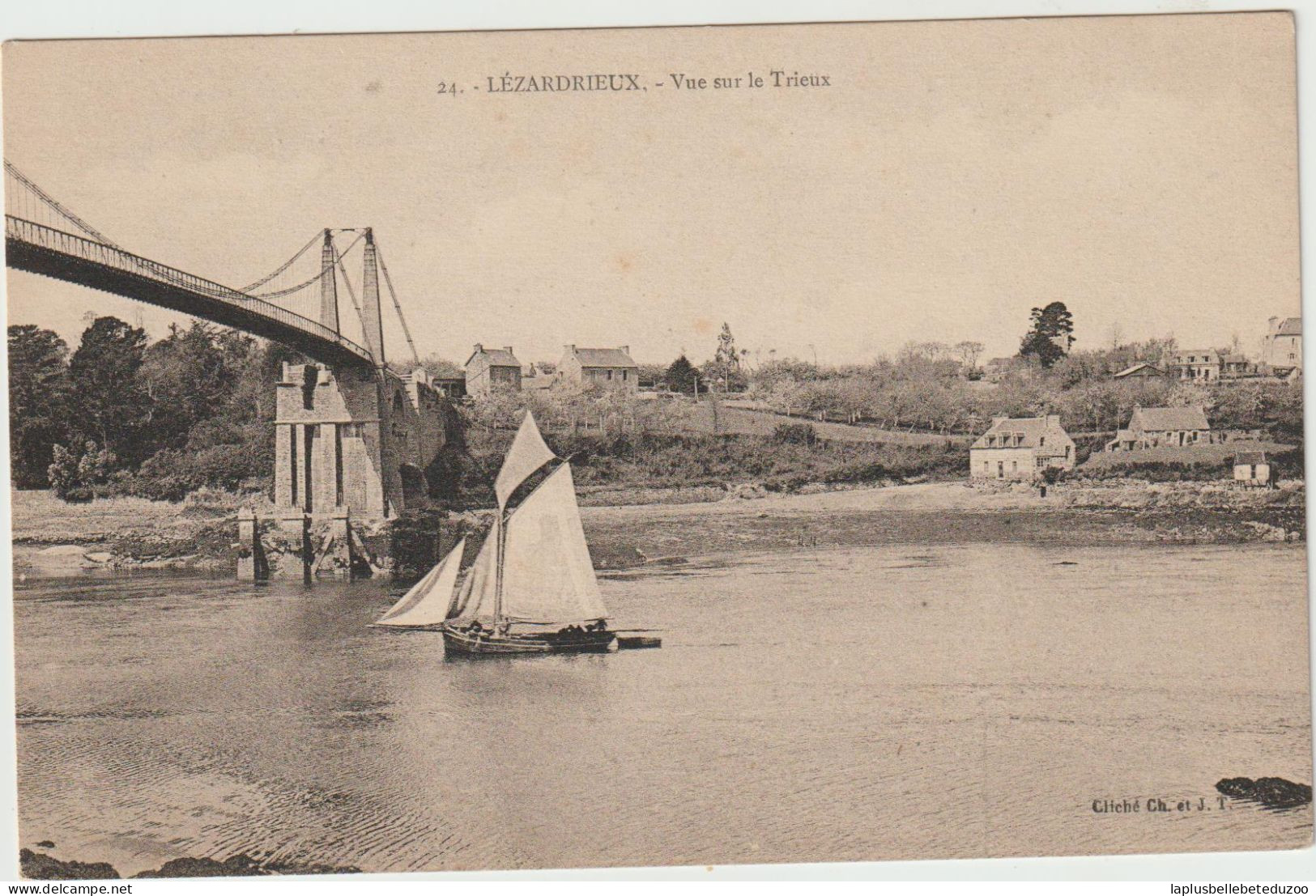 CPA - 22 - LEZARDRIEUX - Vue Sur Le Trieux - Bâteau De Pêche - Vers 1920 - Pas Courant - Autres & Non Classés