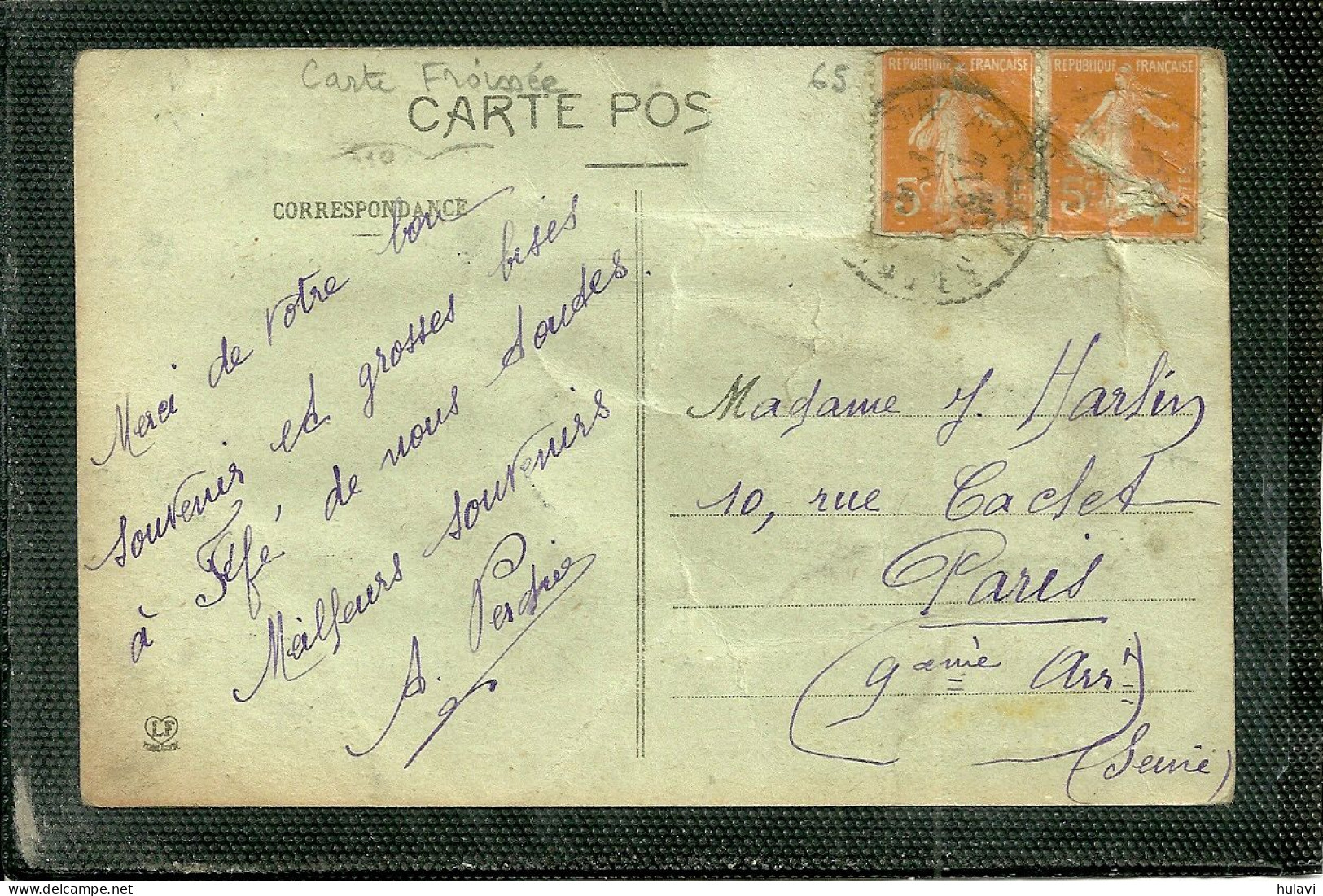 65  ARREAU - LA GARE (carte Légèrement Froissée) (ref 273) - Altri & Non Classificati