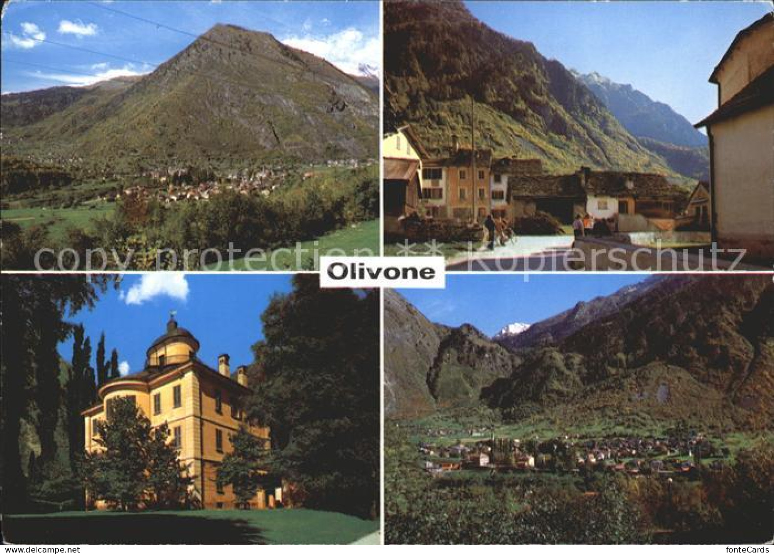 12116616 Olivone Ortsansicht Alpen Schloss Olivone - Otros & Sin Clasificación