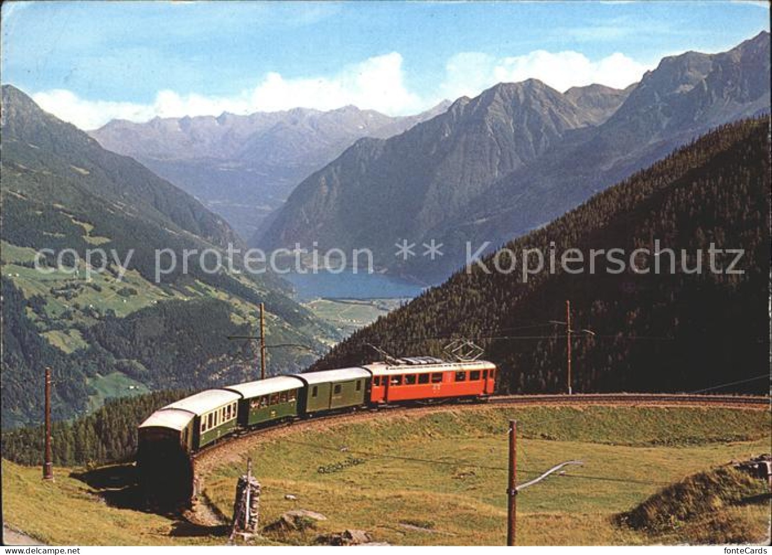 12110046 Rhaetische Bahn Alp-Gruem Puschlav Veltlin  Eisenbahn - Sonstige & Ohne Zuordnung