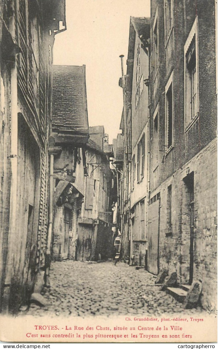 CPA France Troyes La Rue Des Chats - Troyes