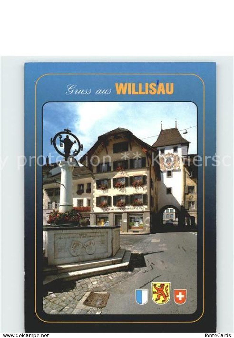 12078976 Willisau Stadtbrunnen Und Oberes Tor Willisau - Other & Unclassified