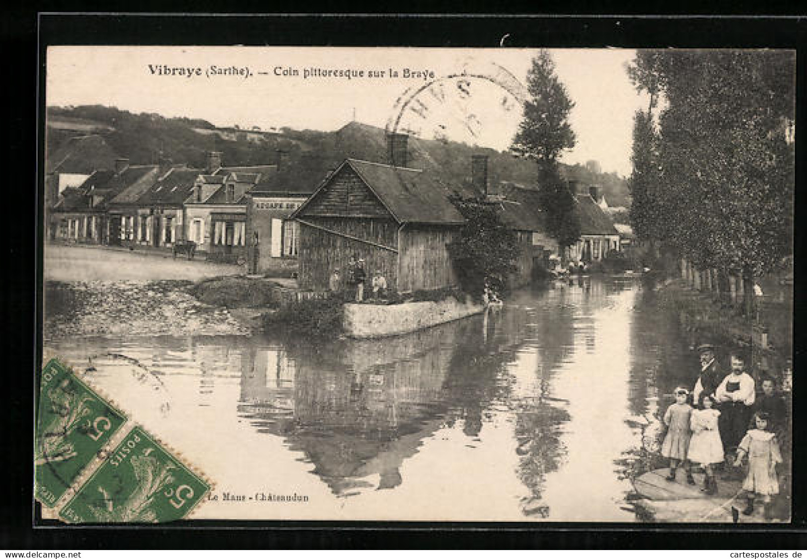 CPA Vibraye, Coin Pittoresque Sur La Braye  - Vibraye