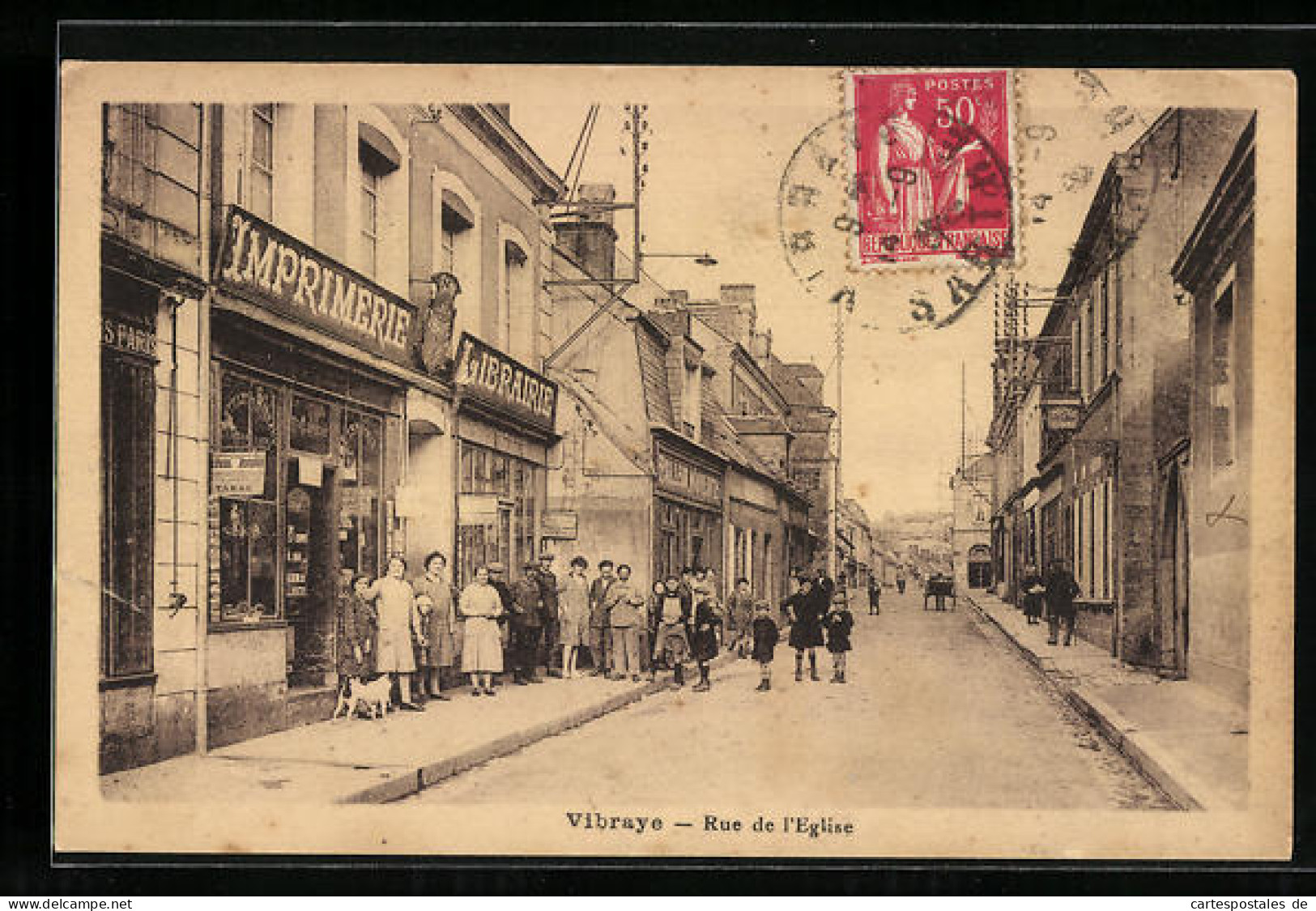 CPA Vibraye, Rue De L`Eglise  - Vibraye