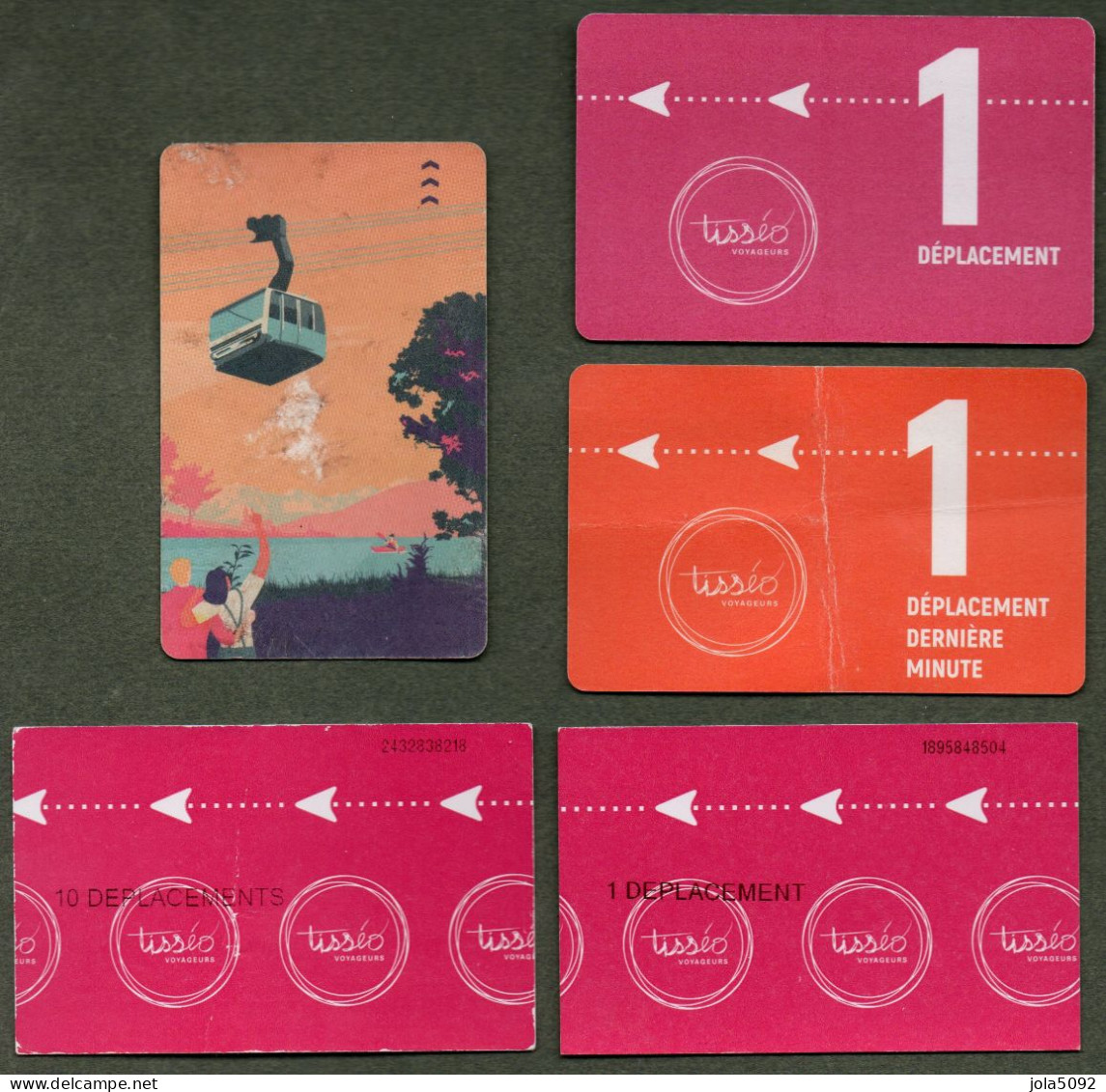 5 Tickets Tisséo - Métro Téléphérique Urbain - TOULOUSE - Europe