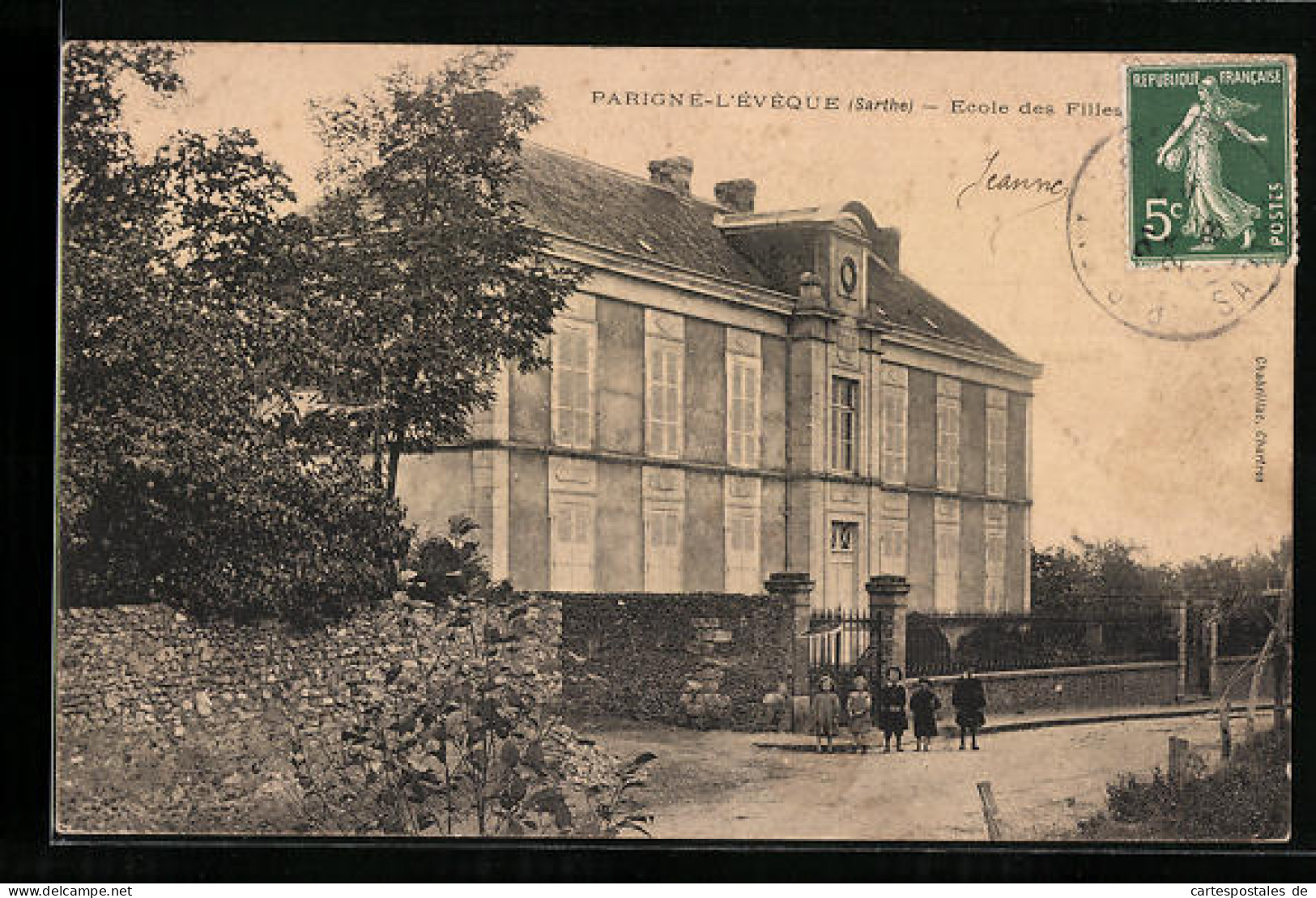 CPA Parigné-L`Évèque, Ecole Des Filles  - Otros & Sin Clasificación